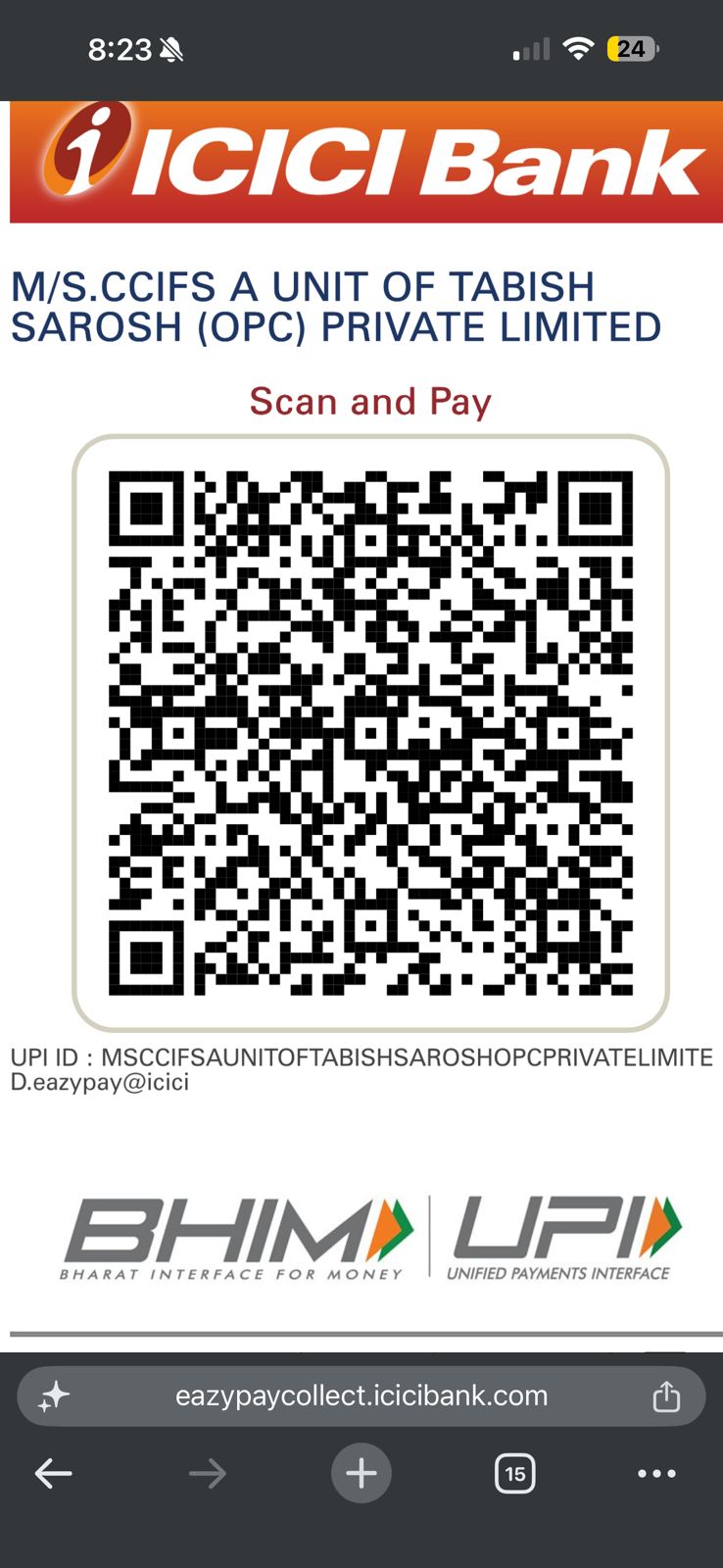 CCIFS Payment QR